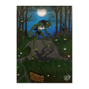 Cajun Loup Garou Rougarou Art Illustration