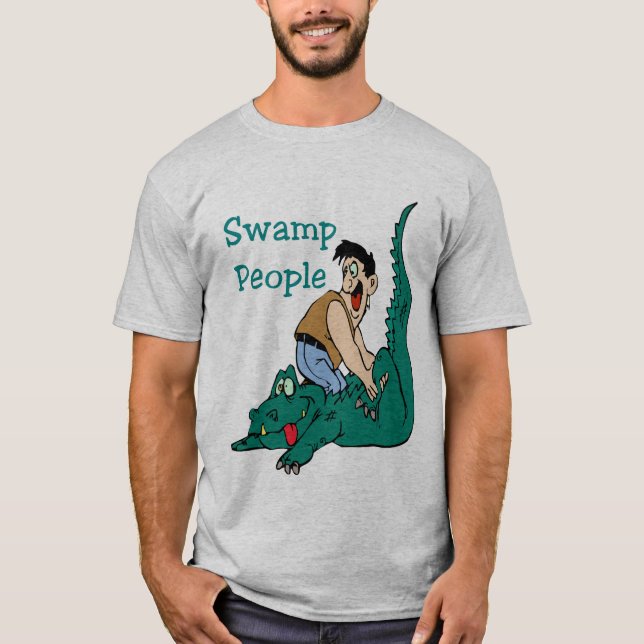 Cajun Massage, Alligator, Swamp People T-Shirt (Front)