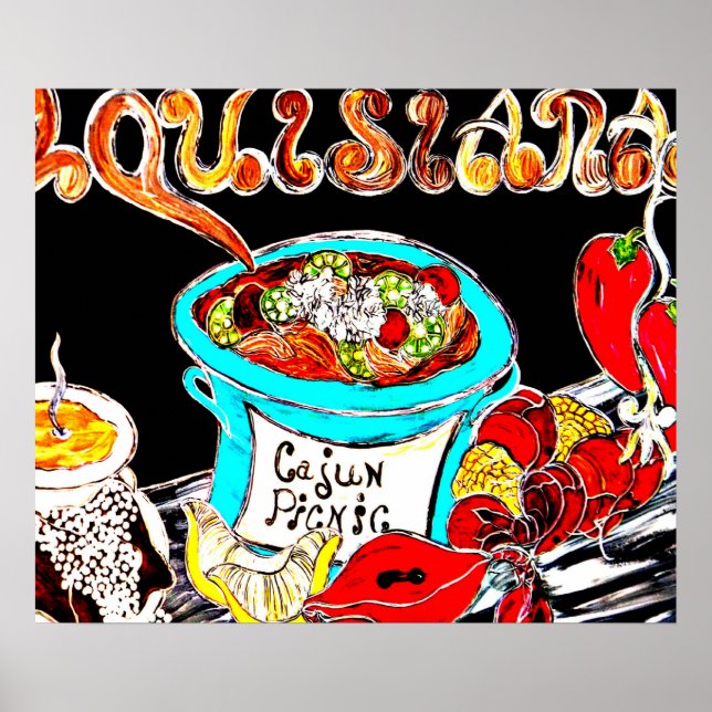 CAJUN PICNIC ART POSTER (Front)