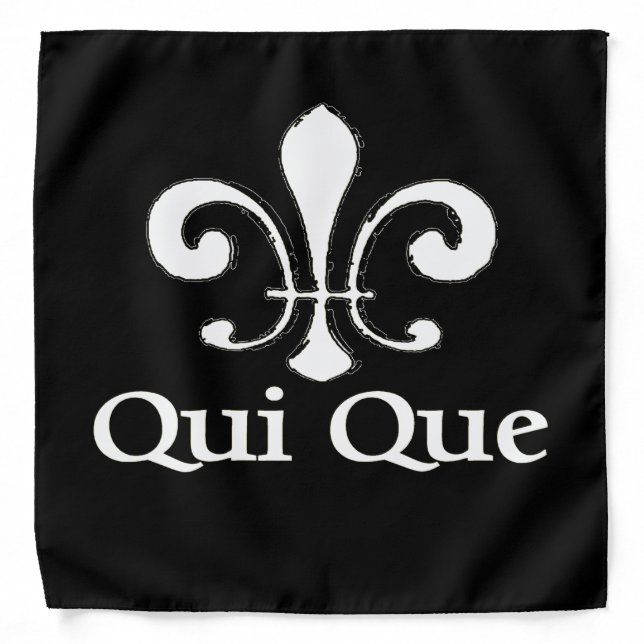 Cajun Que Qui Fleur De Lis Bandana (Front)