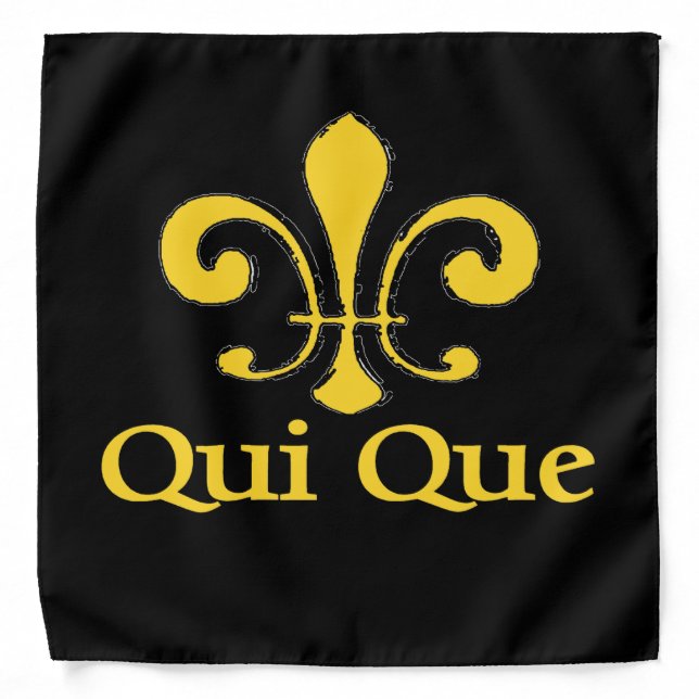 Cajun Que Qui Fleur De Lis Bandana (Front)