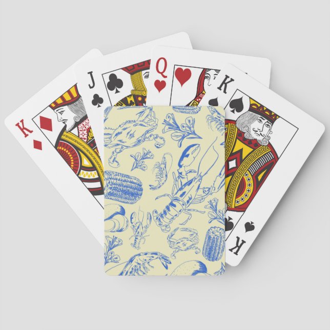 Cajun Seafood Boil – Southern Coastal Food Art Poker Cards (Back)