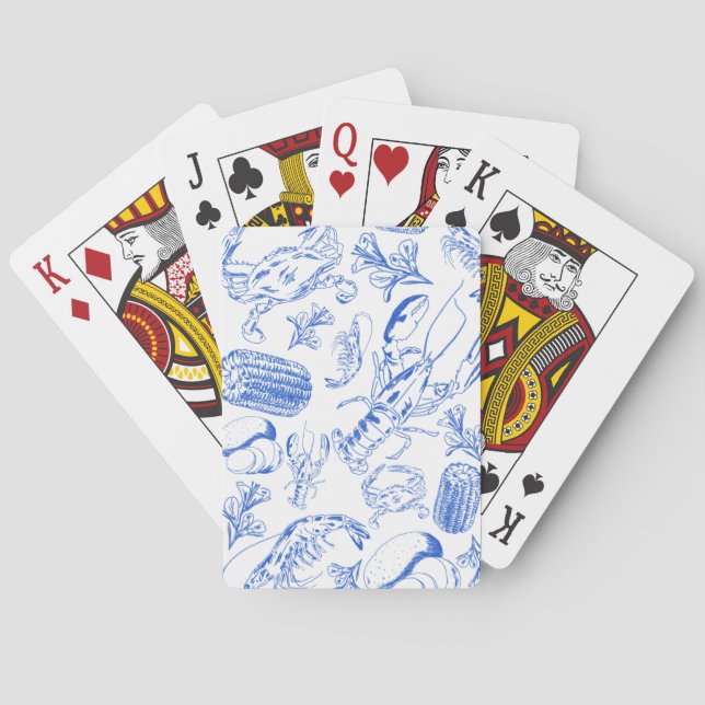 Cajun Seafood Boil – Southern Coastal Food Art Poker Cards (Back)