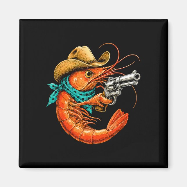 Cajun seafood funny shrimp  magnet (Front)