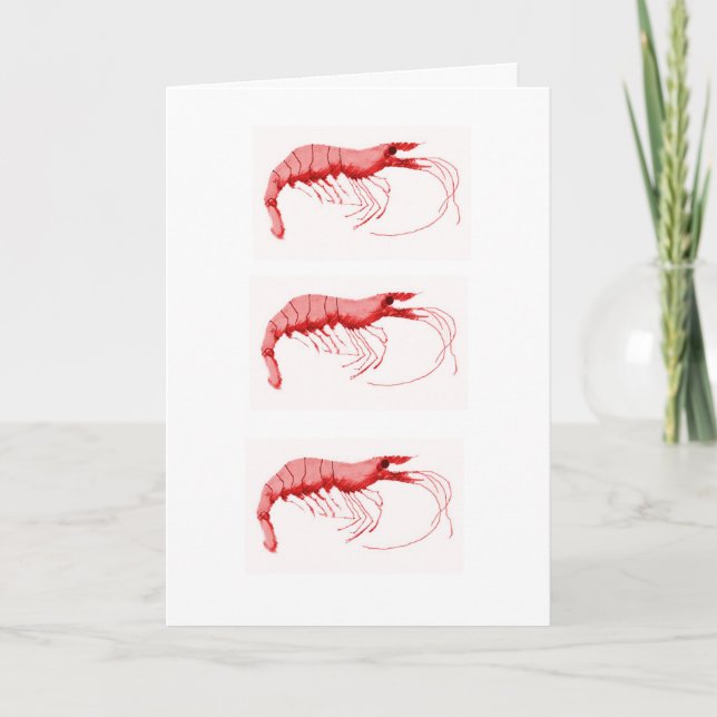 Cajun Shrimp Greetings Card (Front)