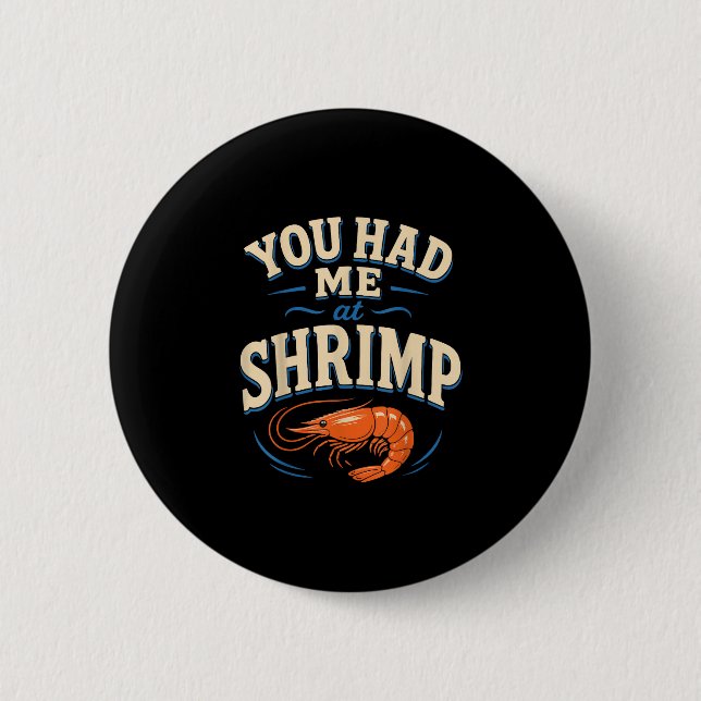 Cajun shrimp lover seafood  button (Front)