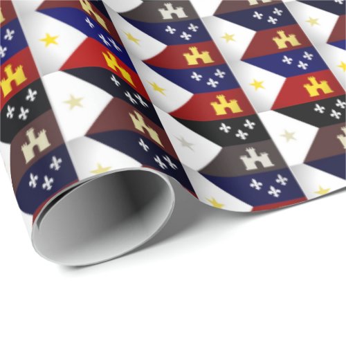 Cajun Theme Acadian Flag Wrapping Paper