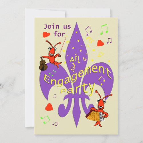 Cajun Themed Engagement Party Invitation