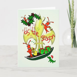 Cajun Themed 'Tis the Season Christmas Holiday Card
