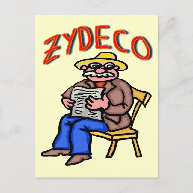 Cajun Zydeco Man Postcard (Front)