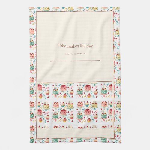 Cake and Candle Birthday Kitchen Towel