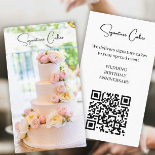 Cake and Catering QR code  Business Card