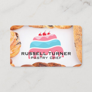 Cake and Cherries   Pastry Business Card