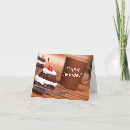 Cake and Coffee Birthday Card