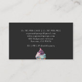 Cake And Desserts Pastry Chef Baker Watercolor  Business Card (Back)