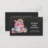 Cake And Desserts Pastry Chef Baker Watercolor  Business Card (Front/Back)