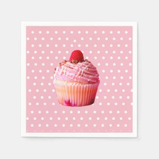 Cake  and Dots  Colorful Napkins