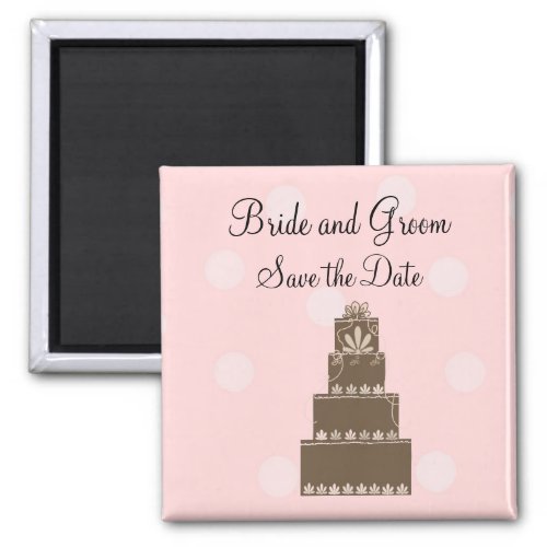 Cake and Dots Save the Date Magnet