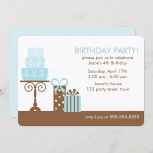 Cake and Presents Birthday Celebration Invitation
