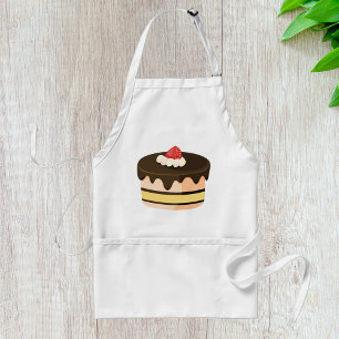 Cake And Strawberry Adult Apron