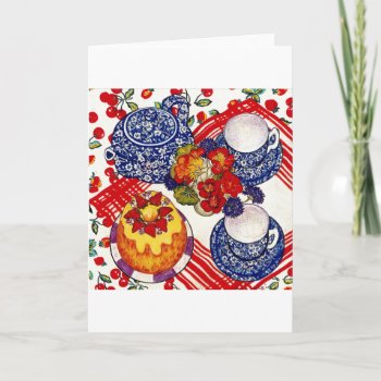 Cake And Tea Card by Youbeaut at Zazzle
