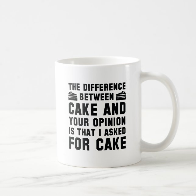 Cake And Your Opinion Coffee Mug (Right)