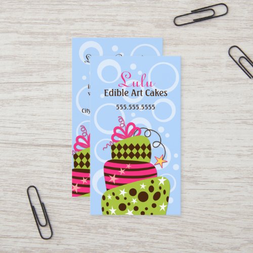 Cake Art Bakery Business Cards