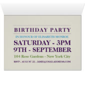 Cake Art Birthday Party Invitation (Inside Horizontal (Bottom))