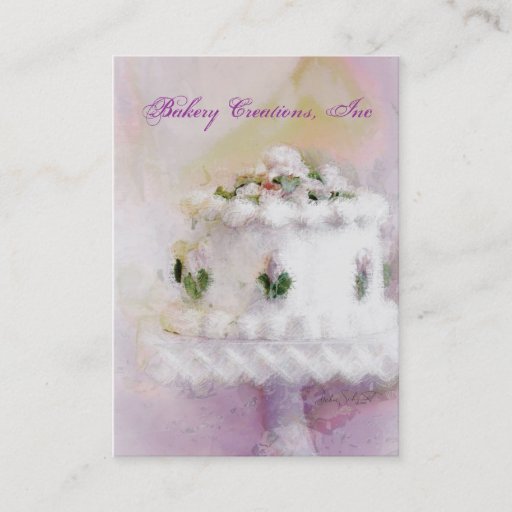 Customizable Cake Art II - vertical style Business Card Templates
