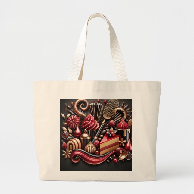 Cake Artists & Pastry Chefs، Stylish & Practical  Large Tote Bag (Front)