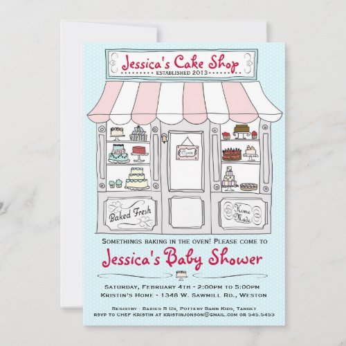 Cake Baby Shower Invitation