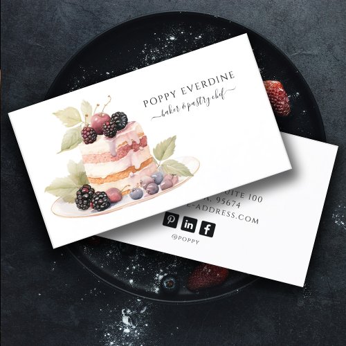 Cake Baker Bakery Pastry Chef Catering Business Card