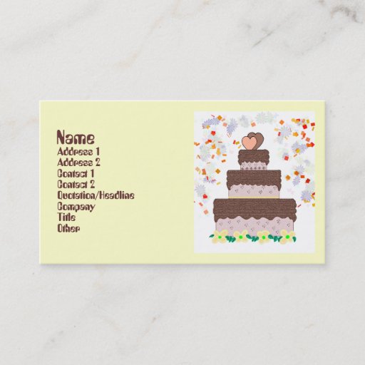 Customizable Cake Baker's Business Card