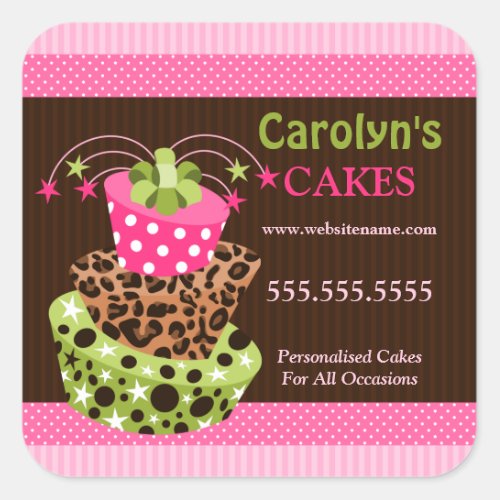 Cake Bakery Business Box Seals