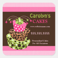 Cake Bakery Business Box Seals