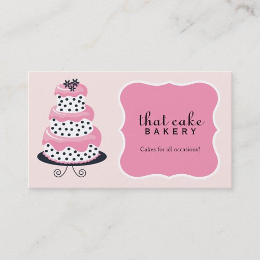 Customizable Cake Bakery Business Card