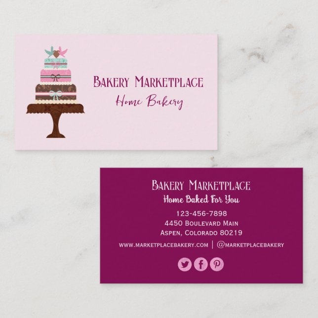 Cake Bakery Business Card (Front/Back)