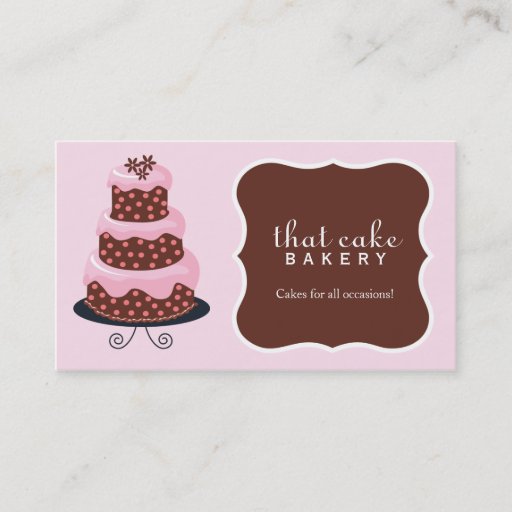 Customizable Cake Bakery Business Card