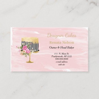 Cake Bakery Business Cards by ProfessionalDevelopm at Zazzle