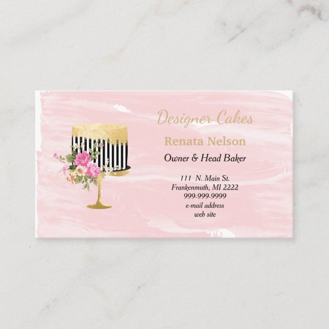 Cake Bakery Business Cards (Front)