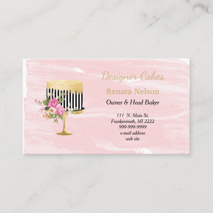Cake Bakery Business Cards Zazzle