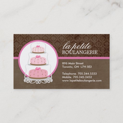 Customizable Cake Bakery Business Cards