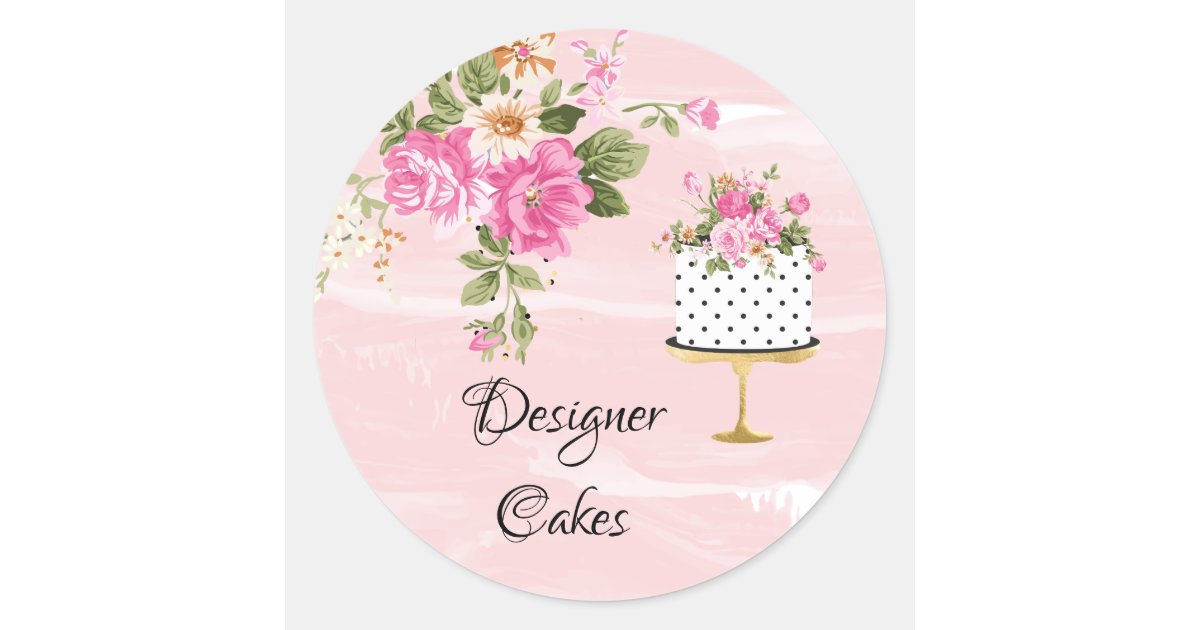 Cake Bakery Business Sticker Zazzle