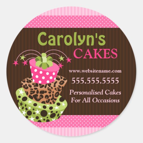 Cake Bakery Business Stickers