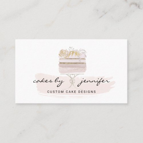 Cake Bakery Pastry Patisserie Glitter Business Card
