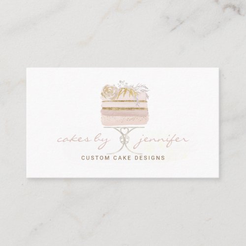 Cake Bakery Pastry Patisserie Printed Business Card