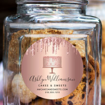 Cake Bakery Rose Gold Copper Glitter Pastry Chef