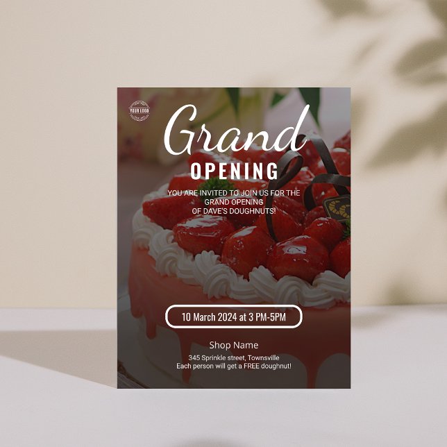 Cake Bakery Shop Business Grand Opening Flyer (Cake Bakery Shop Business Grand Opening Flyer)
