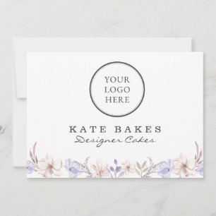 Cake Baking Chef Floral Watercolor Business Card