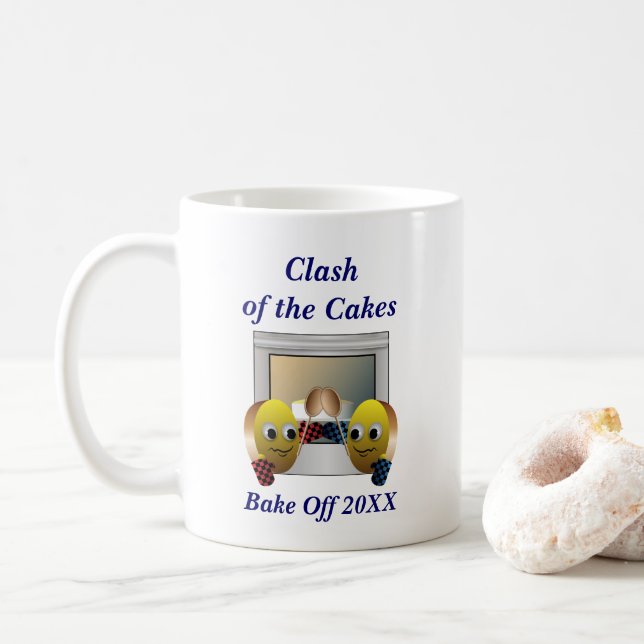 Cake Baking Contest Custom Date Coffee Mug (With Donut)